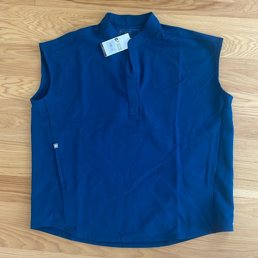 FIGS Rafaela Oversized Scrub Top Size S Deep Reef